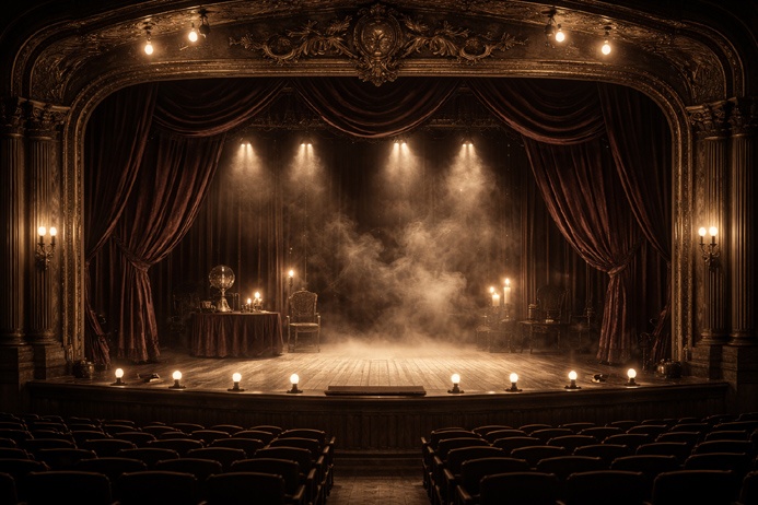 Stage Psychics performed in vaudeville theaters with elaborate stage settings and atmospheric lighting during the early twentieth century