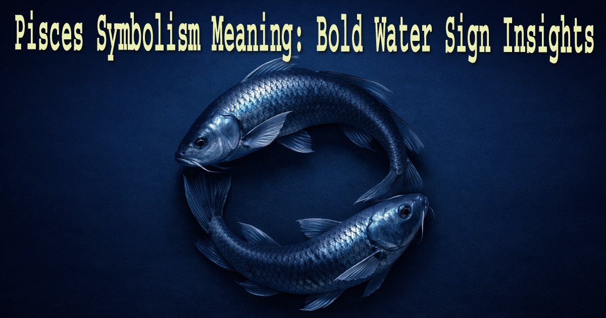 Two fish swimming in opposite directions connected by a cord, representing Pisces symbolism