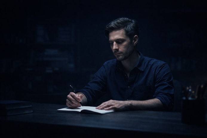 person pausing during routine due to hypnotic habit control