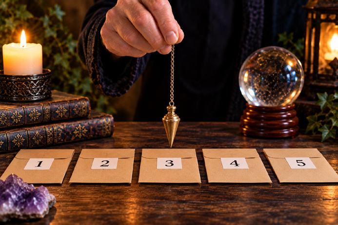 Why Does a Pendulum Move? Blind test using numbered envelopes and a brass pendulum